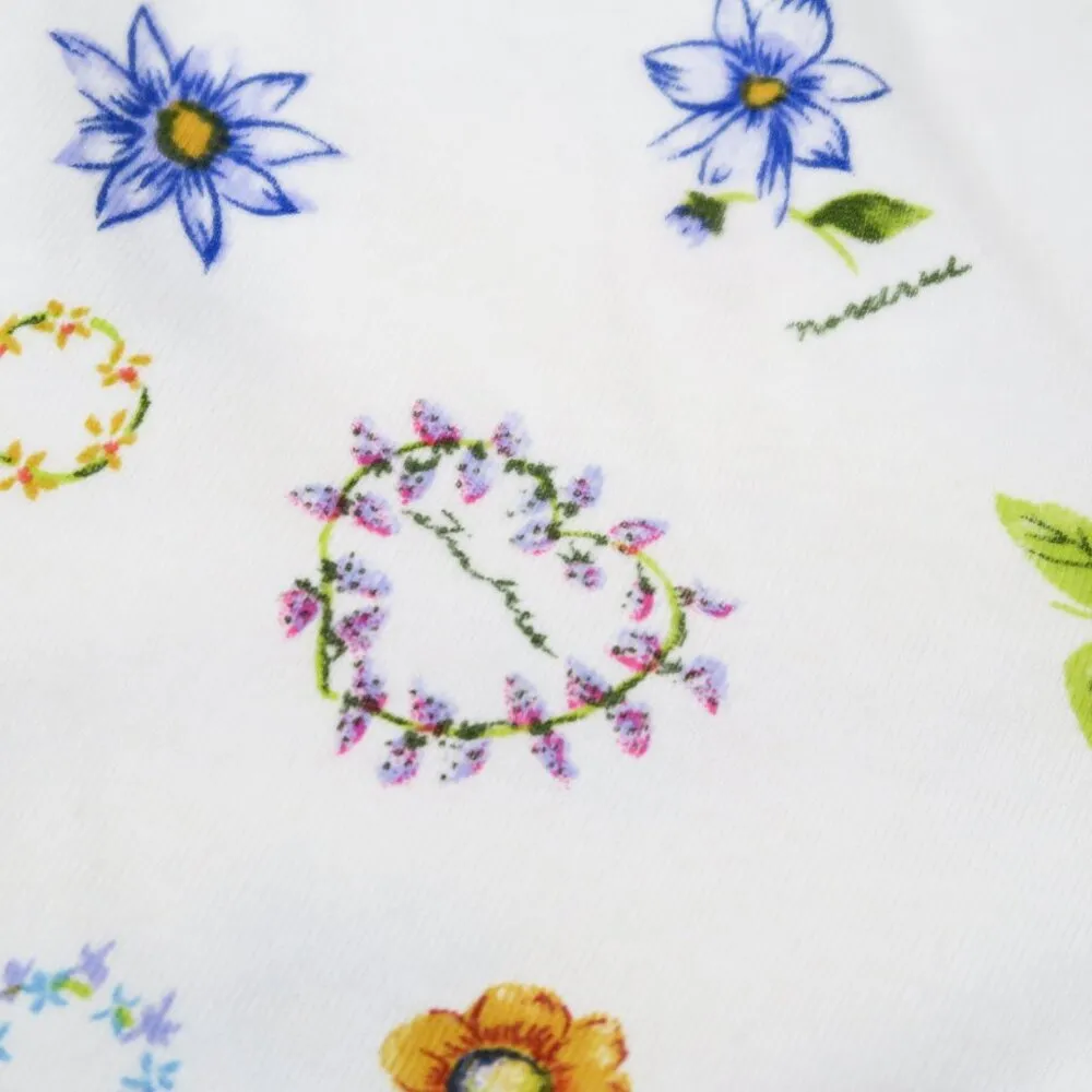 Vintage 90s Floral Shorts White Size M - Image 8