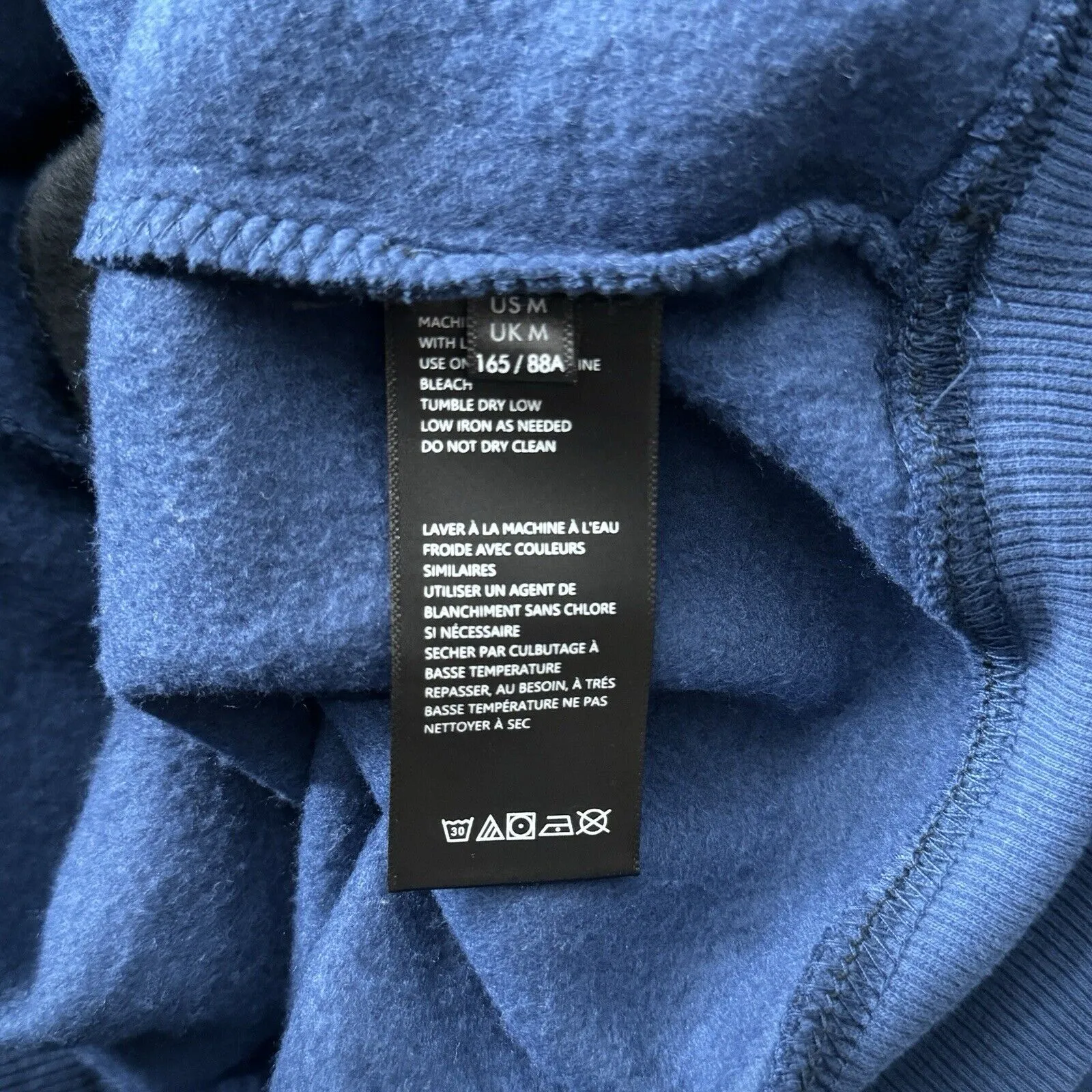 BDG Shirt Women Medium‎ Blue Black Miranda Half Zip Sweatshirt Casual Streetwear - Image 7