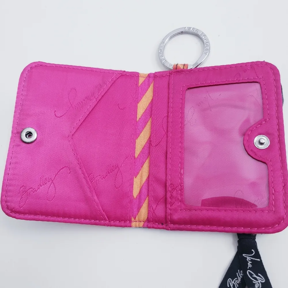 Vera Bradley Floral Fabric Mini Coin Purse License Holder Keychain Accessory - Image 7