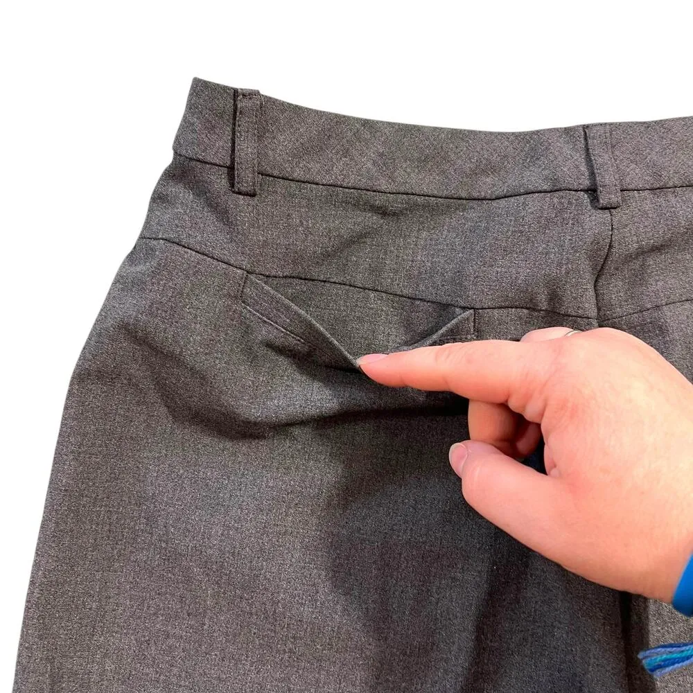 Old Navy Womens Dress Pants Straight Leg Stretch Career Solid Gray Size 10 Short - Image 6