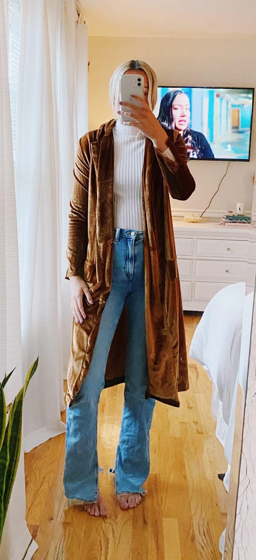 Nasty Gal Velvet Duster - Image 3