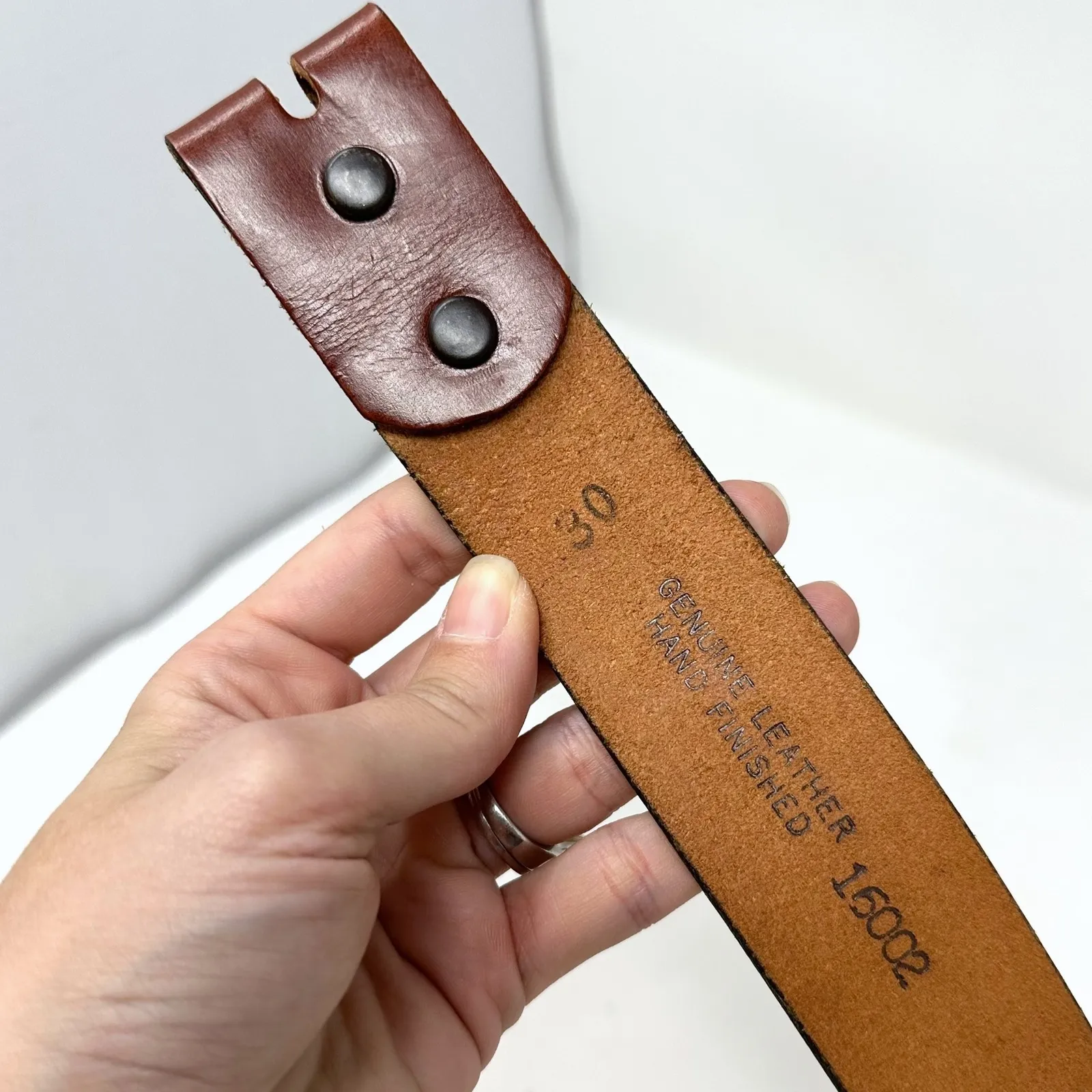 Unbranded Hand Tooled 1.5" Leather Belt Size‎ 30 Brown - Image 3