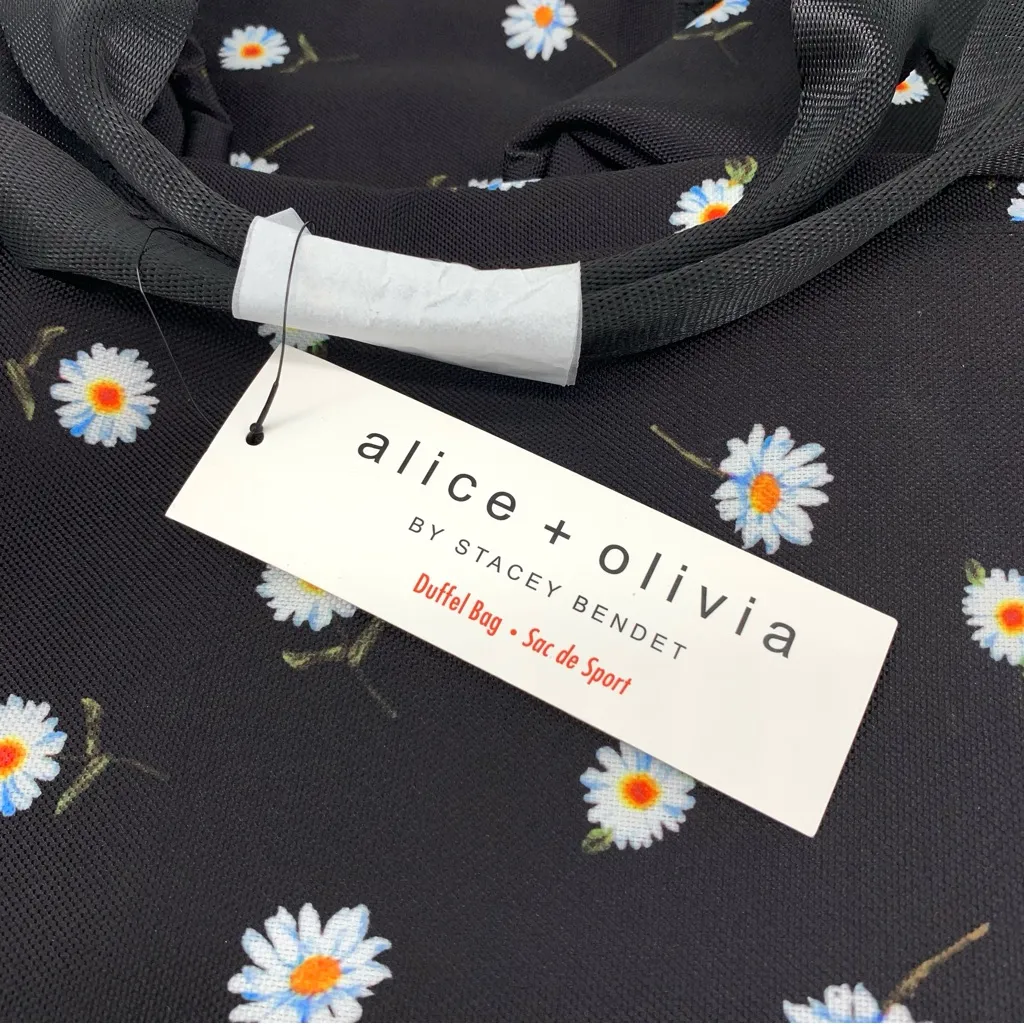 NWT ALICE + OLIVIA Daisy Duffel Bag Black - Image 2
