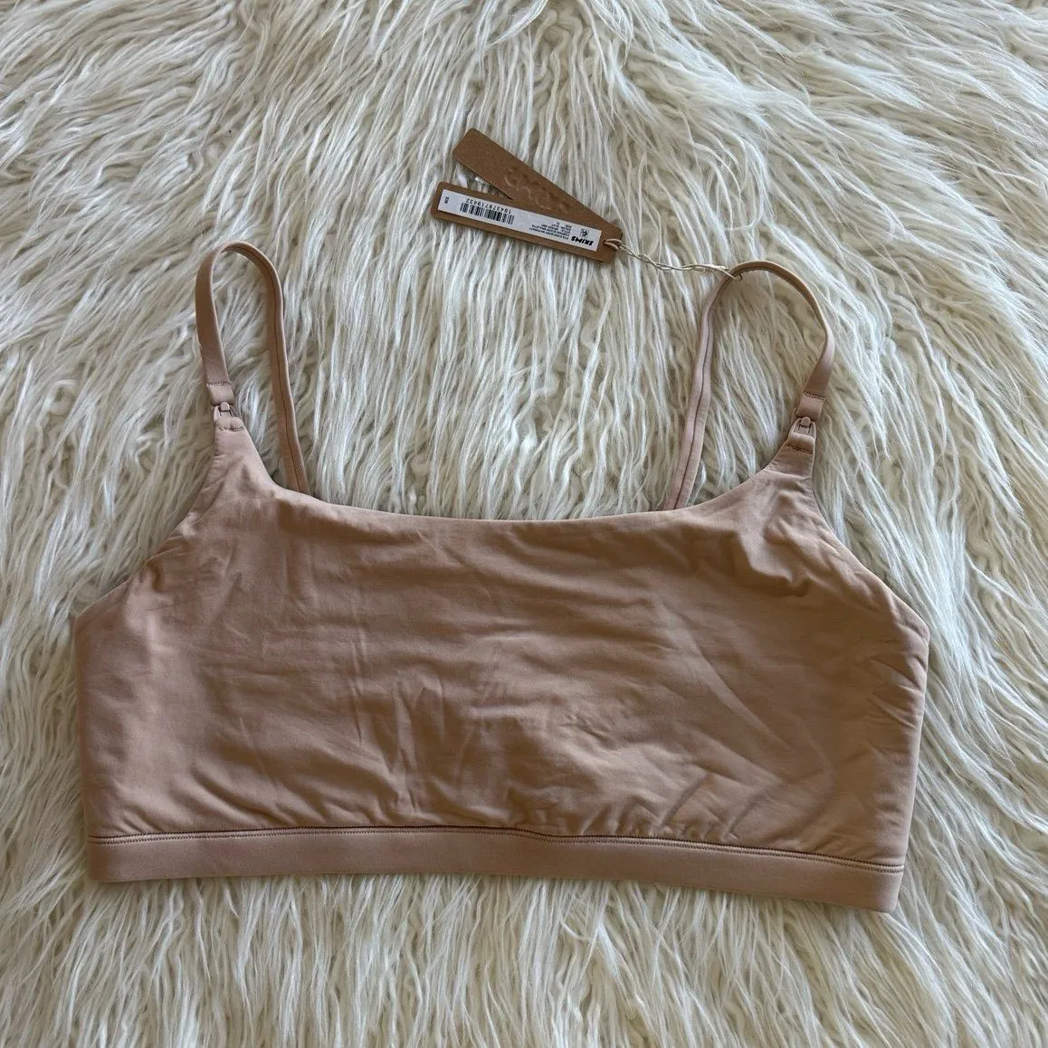 Skims Fits Everybody Maternity Pumping Scoop Bralette Clay Size XL - Image 3