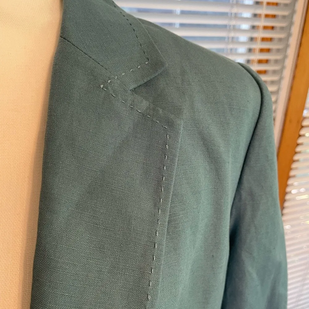 Bloomingdale’s Women’s Linen Blend Blazer Sz 14P - Image 4