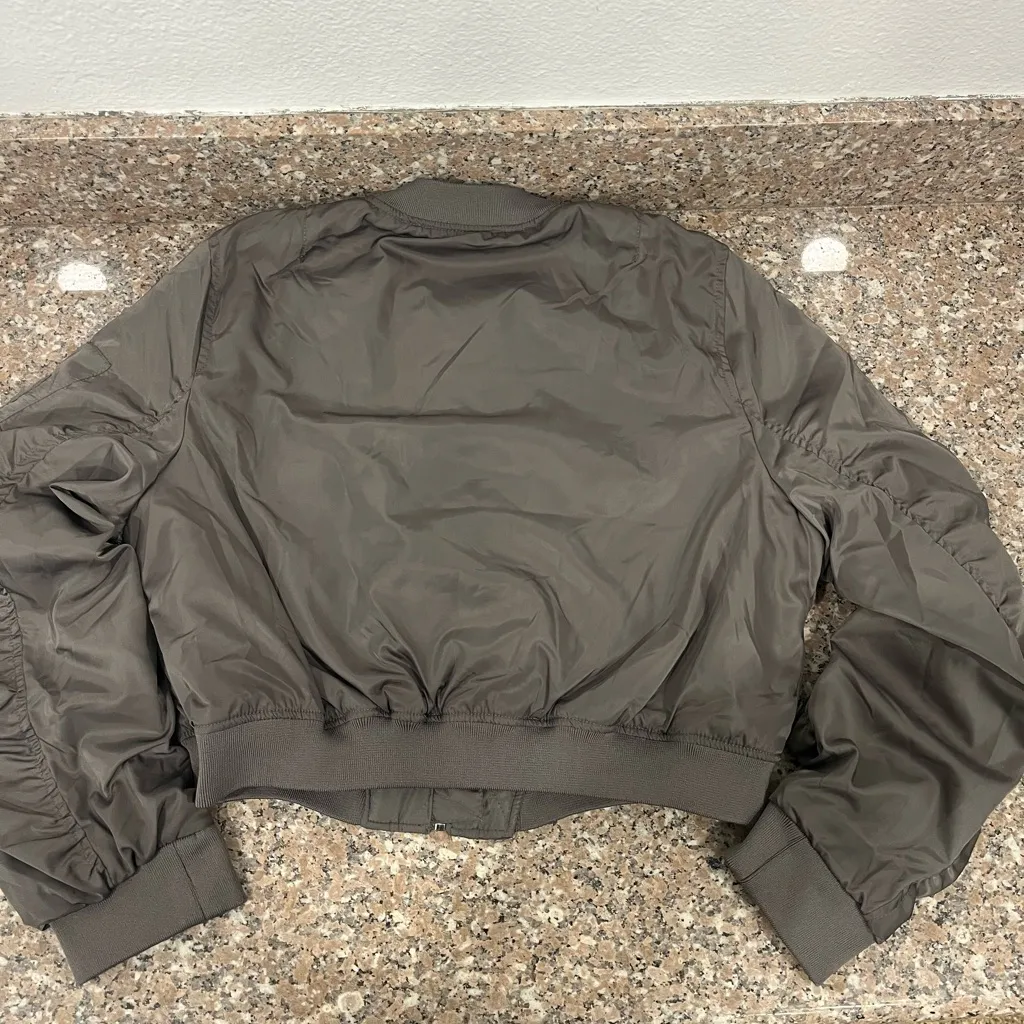 Love Tree Olive Bomber Jacket - Image 7