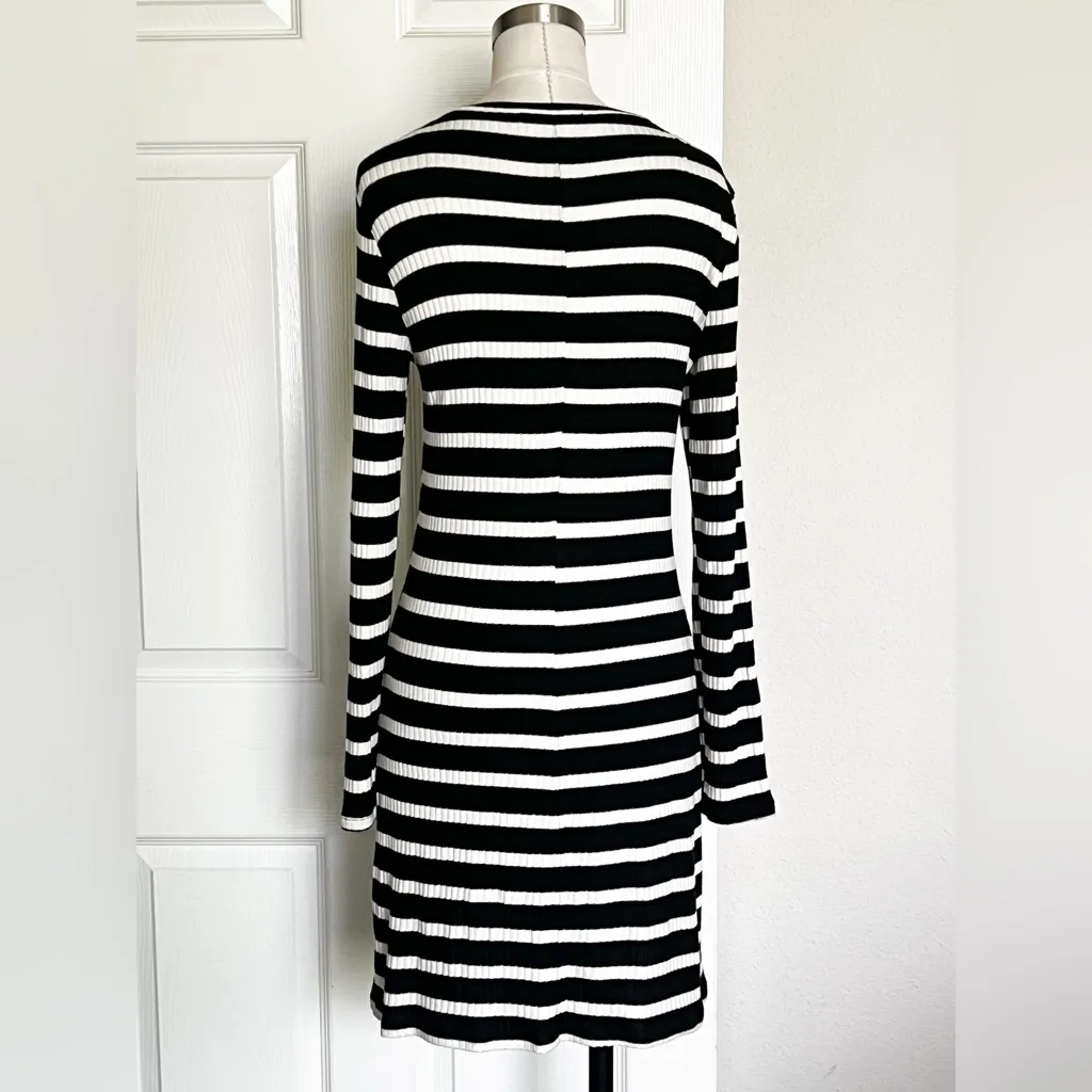 Reformation Jeans Jeanne Knit Striped Mini Dress - Image 5