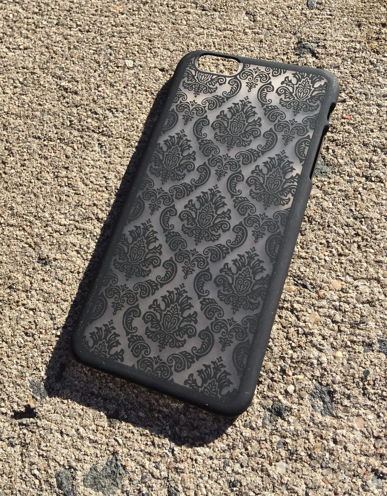 iPhone 6Plus/ 6s Plus Fashion Flower Lace Shockproof Hard Case Black Multiple - Image 3