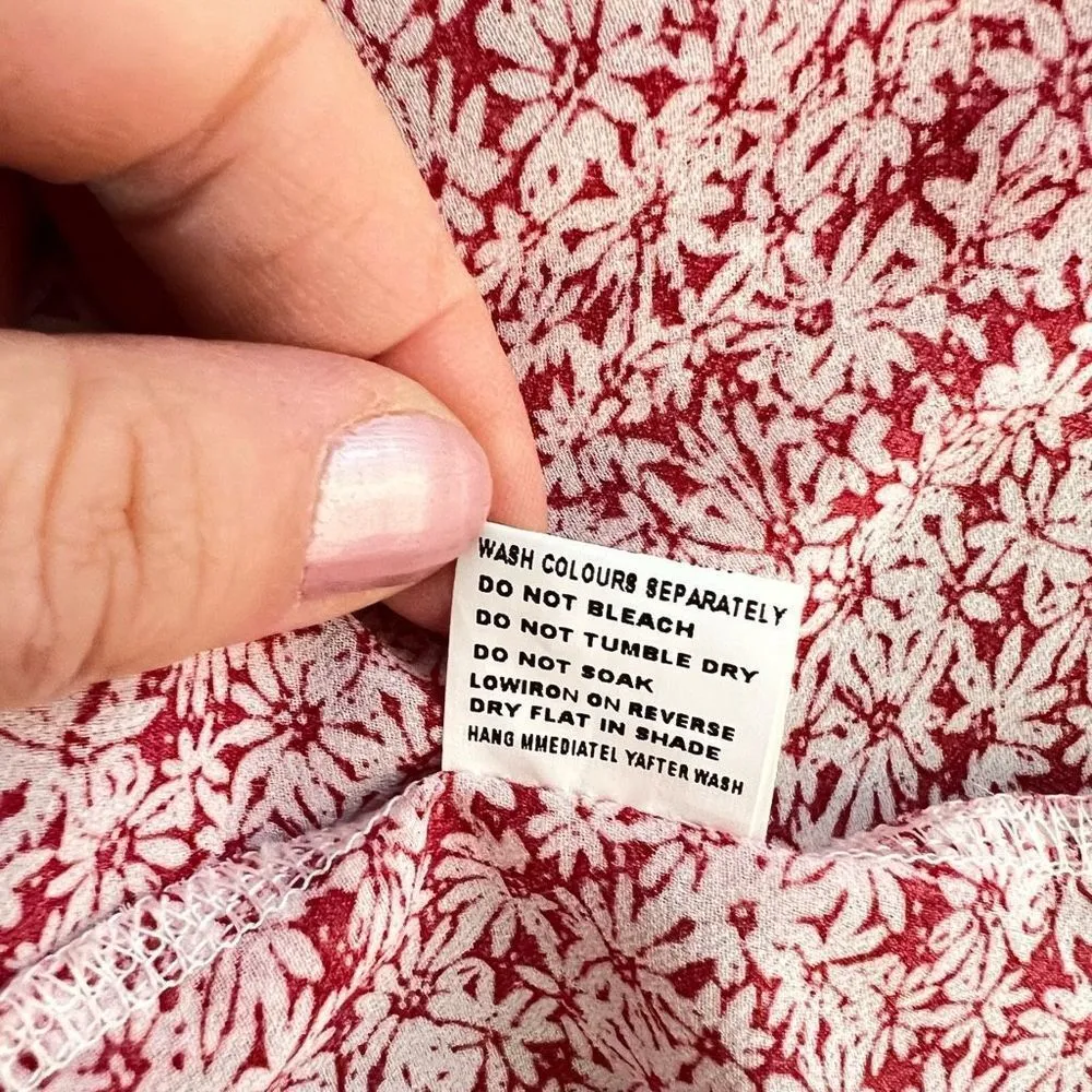 Princess Polly CARRILLO smocked long sleeve floral MINI DRESS size 2 - Image 12