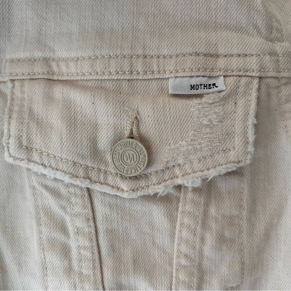 Mother Ivory Bruiser Denim Jacket Aloha Floral Tropical D3 Green - Image 5