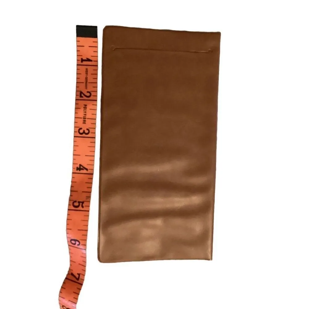 Brown Wallet Billfold Purse Clutch Clasp Classy Credit Card Holder Everyday Check - Image 4