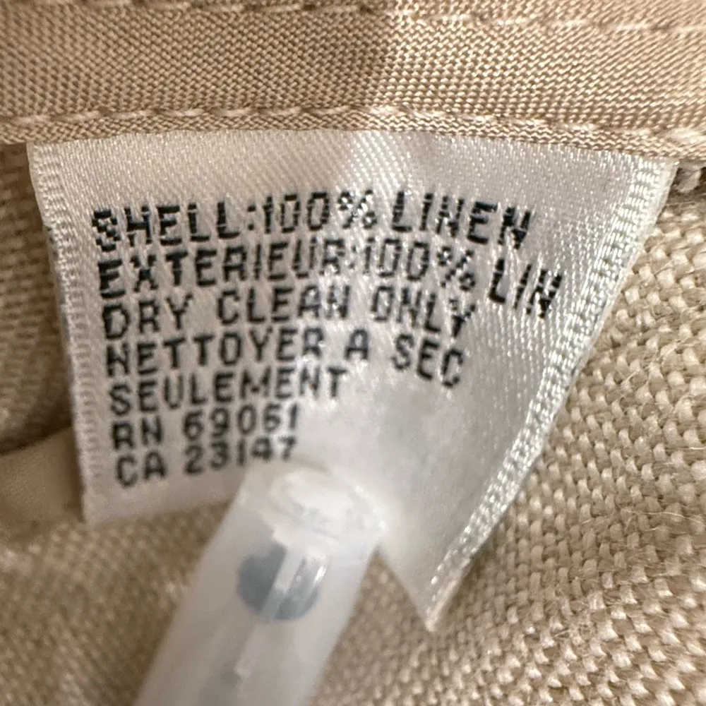 Talbots Bristol Women's Flax Beige Irish Linen Chino Pants Size 10 - Image 6