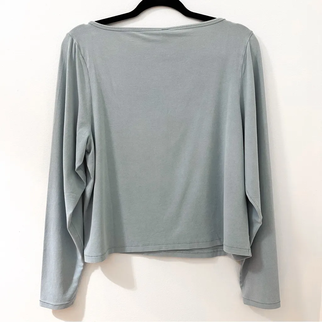 NWT SKIMS NEW VINTAGE SCOOP LONG SLEEVE T-SHIRT in Denim sz 3X - Image 6