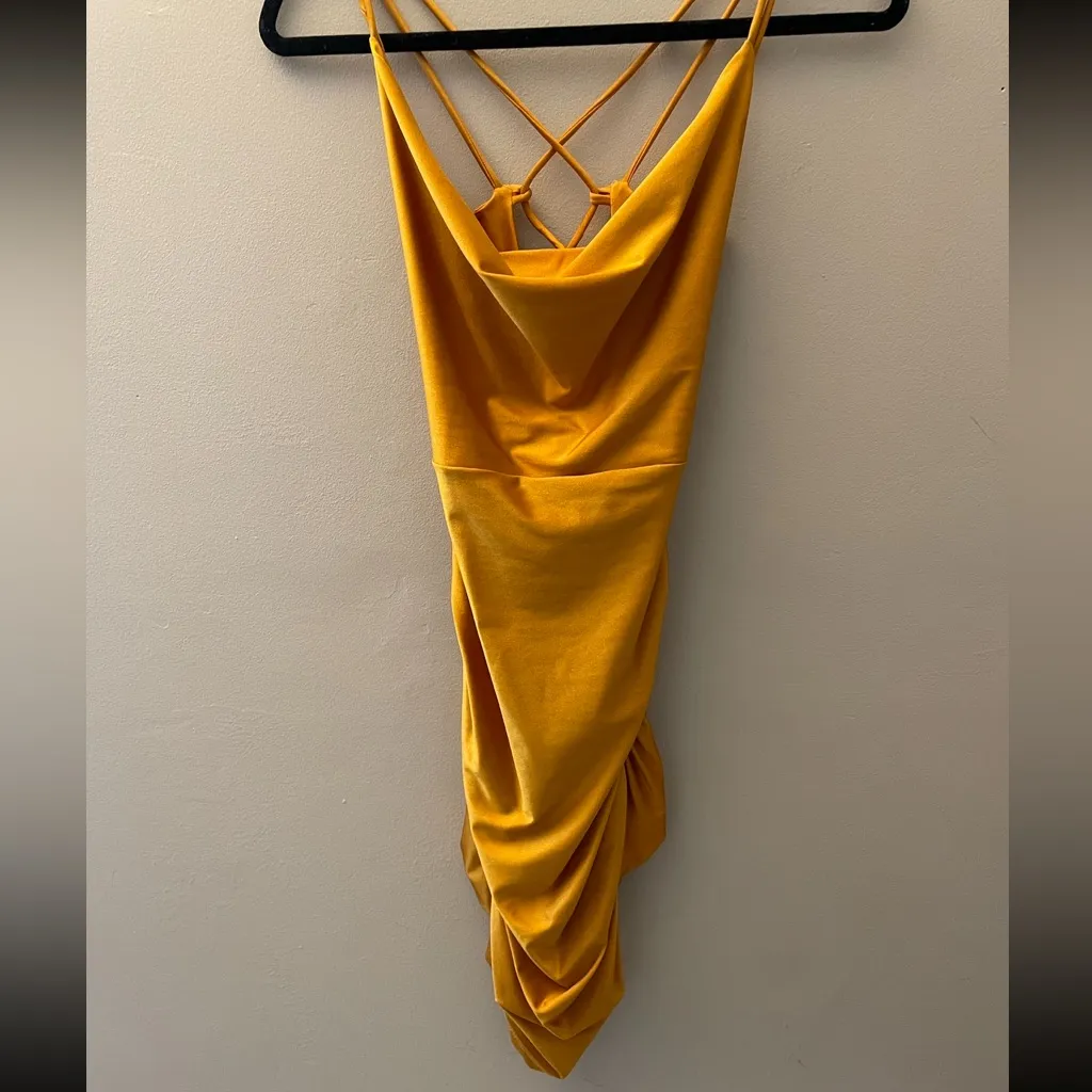 Windsor  gold strapped dress - Image 6