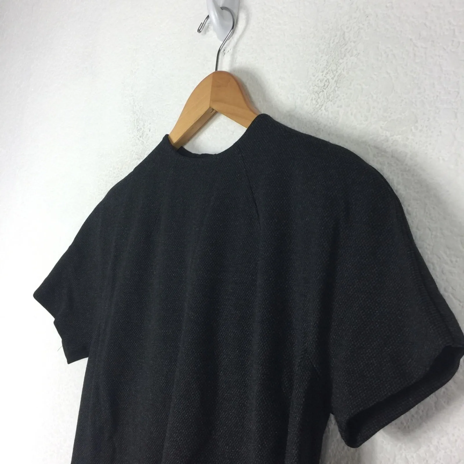 Theory Dolman-Sleeve Shift Regent Knit Grey Mini Dress Small Minimalist Preppy - Image 9