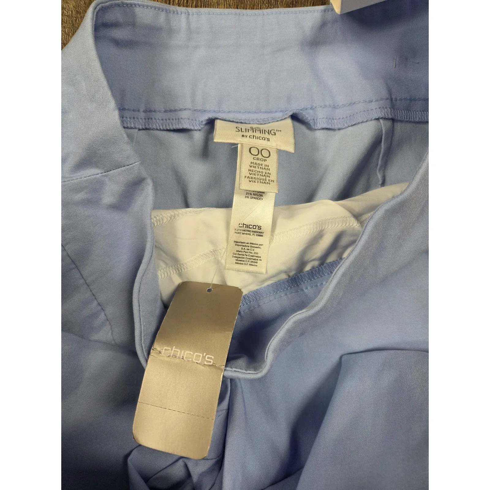 Chicos NWT So Slimming Brigitte Pants Basic Parisian Blue 00 - Small 4/6 Cropped - Image 2