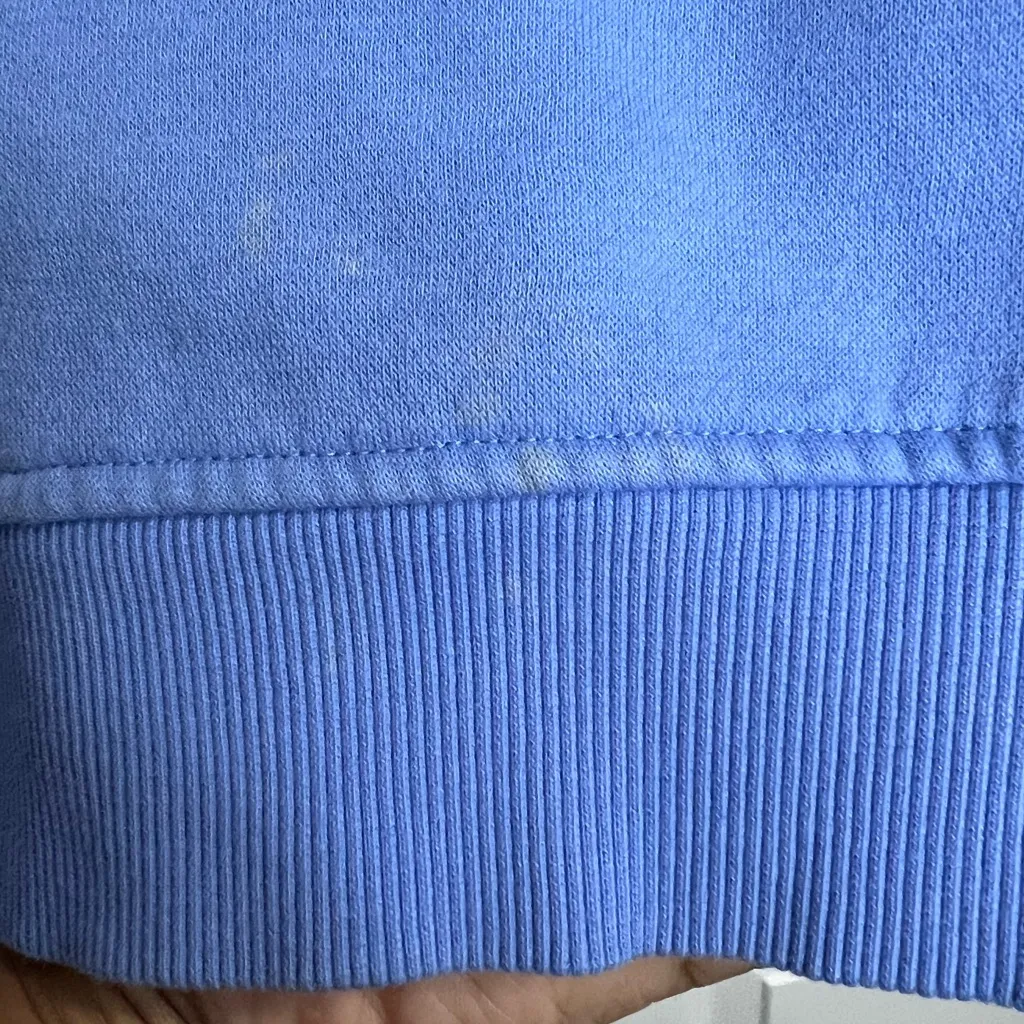 Adidas Women’s Blue & White Hooded Zippered Sweatshirt/Hoodie, Size Large - Image 2