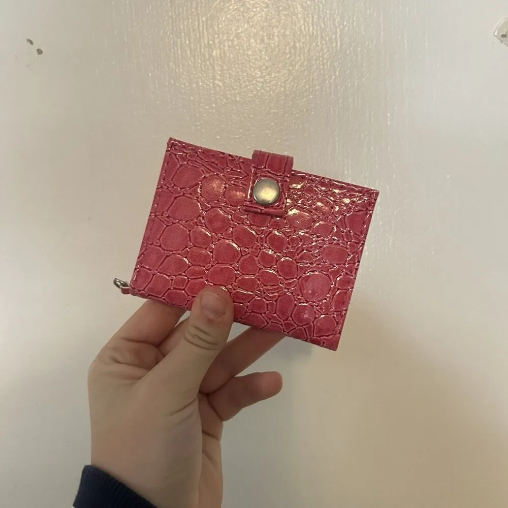 VINTAGE 90s Y2K Wallet Purse Handbag Pink Classic Mirror Small Bag Boutique - Image 6