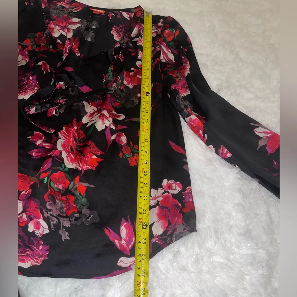 Kirna Zabete for Target Black Floral Blouse top shirt long sleeve woman’s medium - Image 6