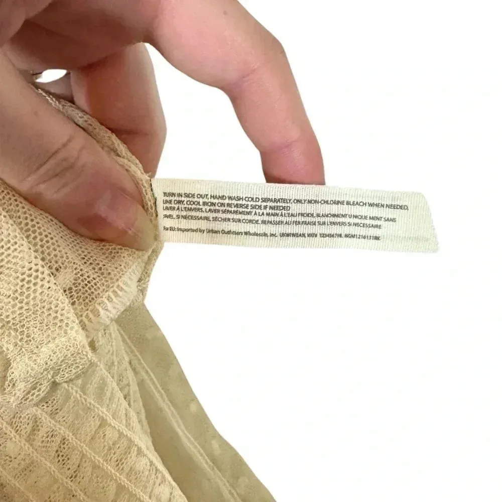 NEW Free People Intimately Silverlake Picnic Cami Sheer Smocked Puff Sleeve Top - Image 8