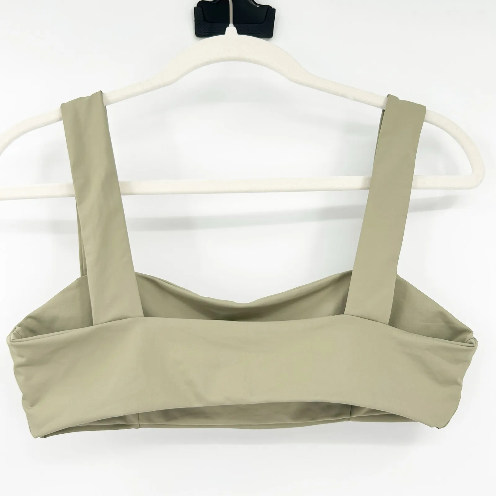 Tan + Lines by Sivan Ayla Womens Beach St. John Wide Strap Swim Bikini Top M Green Size M - Image 5