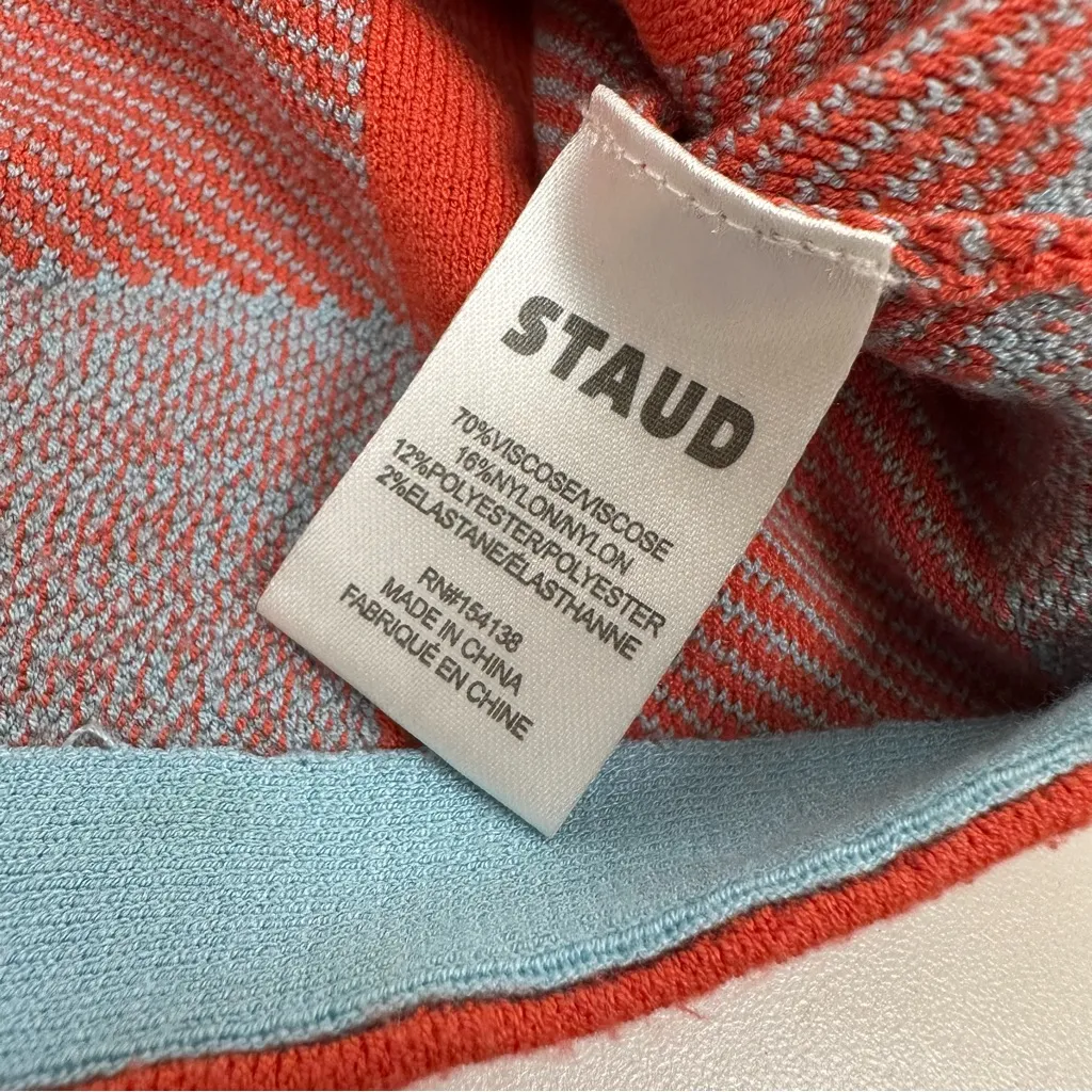 Staud Sonoma Check Cotton Mini Skirt - Image 3