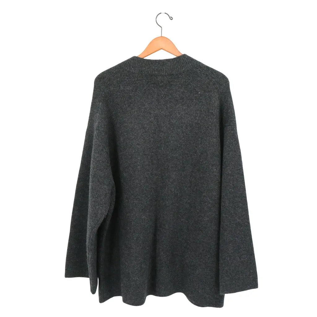 J. Crew Charcoal Gray Relaxed Milano Stitch Cardigan Sweater Jacket XL - Image 6