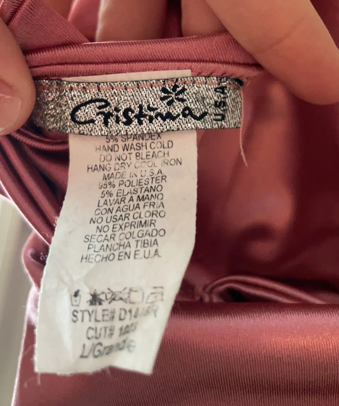 Cristinalove Pink shimmer crop top - Image 3