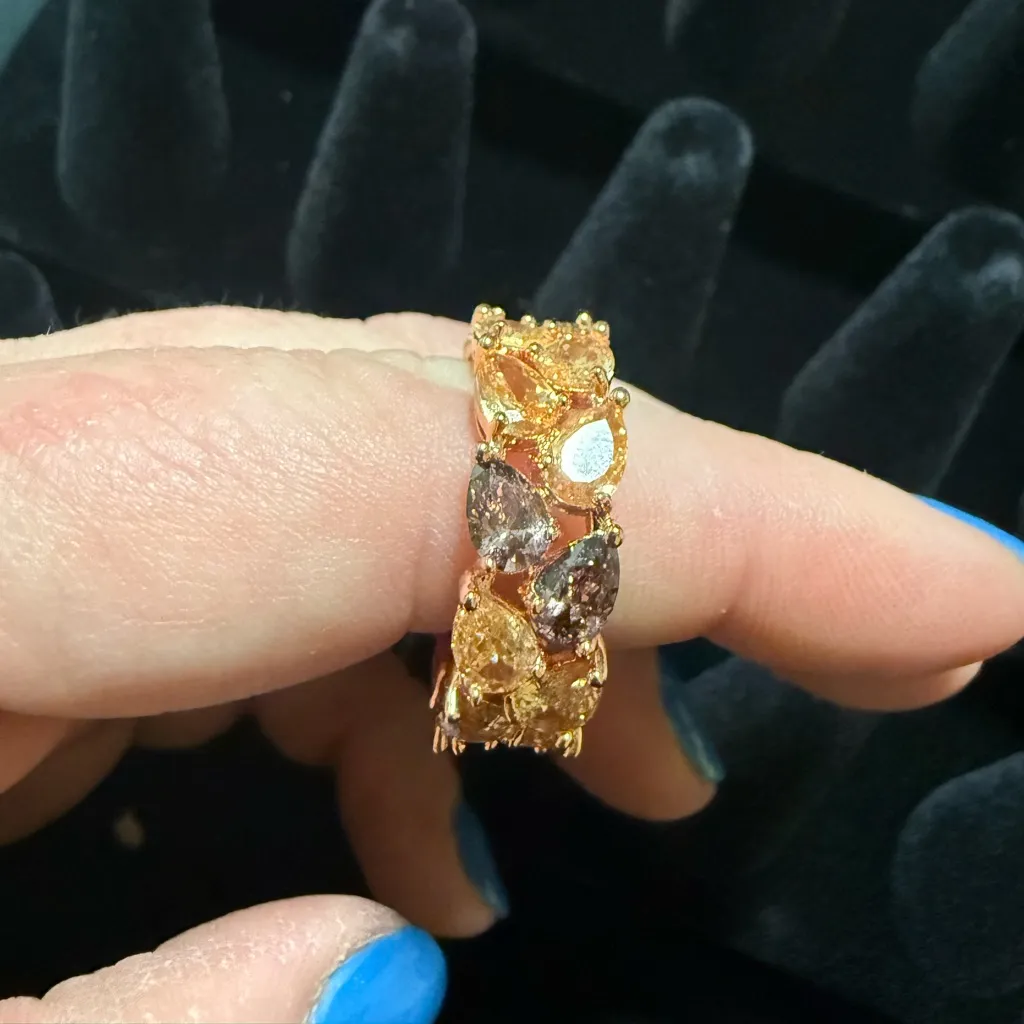 Bomb Party Rose Gold Tone Eternity Ring – Size 9 - Image 3