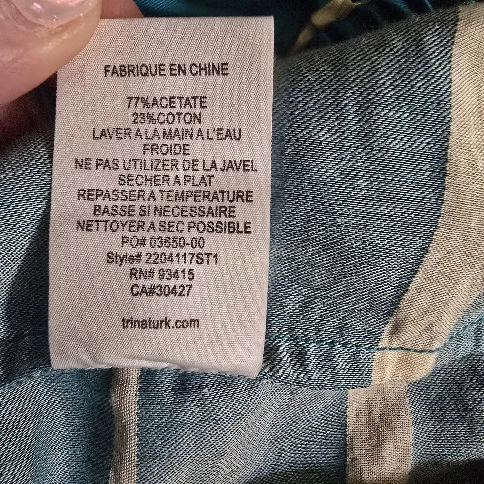 Trina Turk‎ Blouse Women's S Small Blue White Striped Sleeveless Boat Neck Top - Image 7