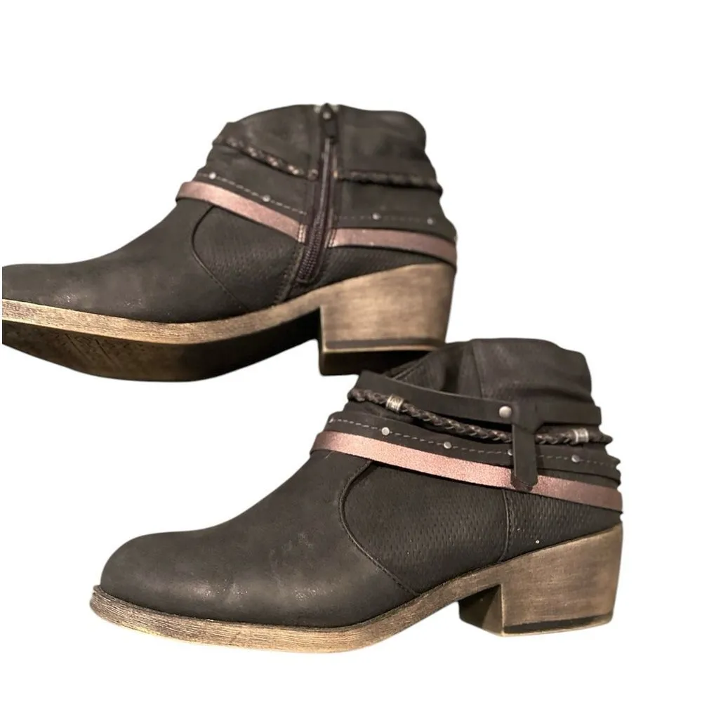 #328 BRAID Strap Leather Booties - Image 2