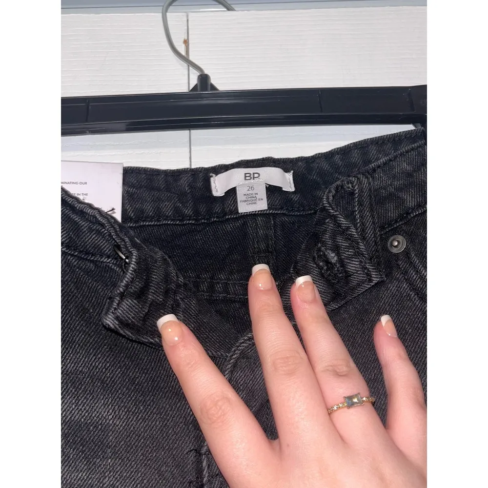 BP Women's Black Distressed Torn Low Rise Wide Leg Jeans “Size 26” (B35) - Image 4