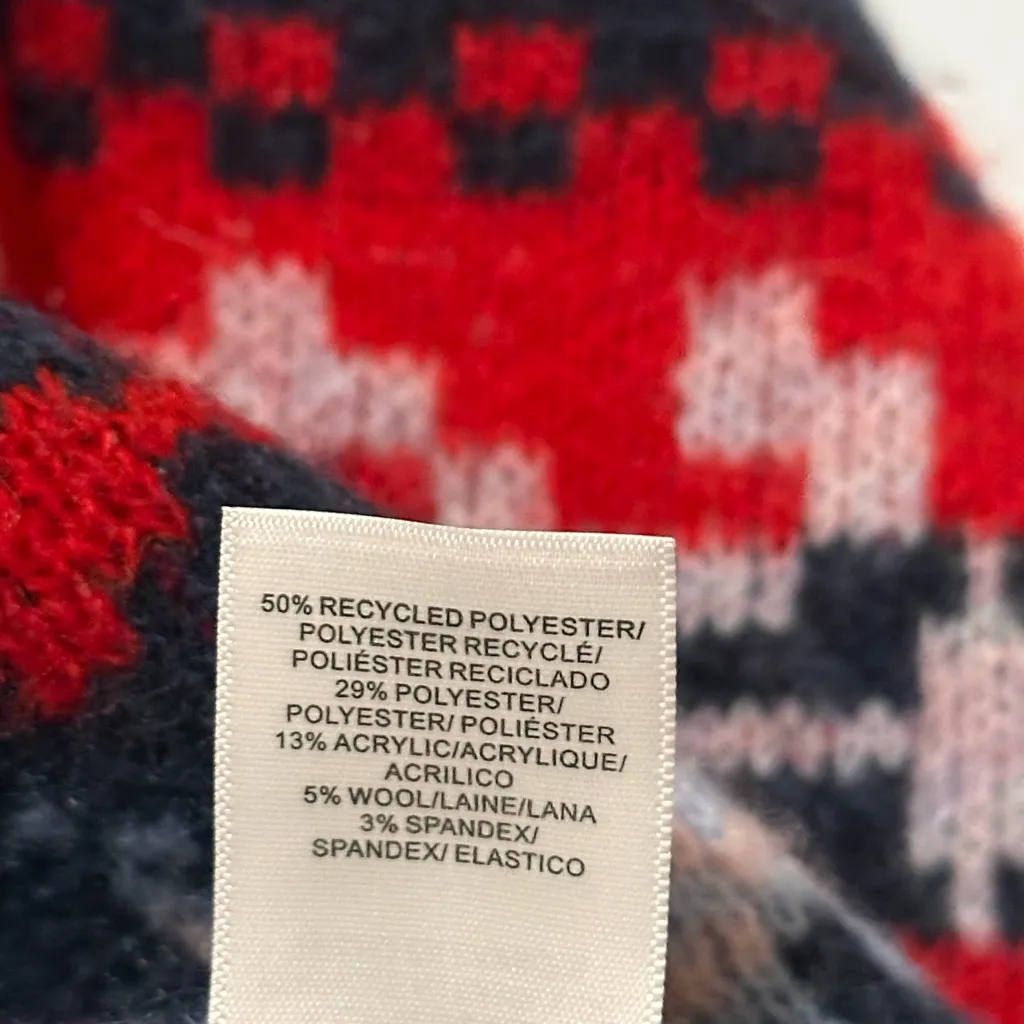 NWT Lucky Brand Fair Isle Crew Neck Cardigan Sweater Small - Image 7