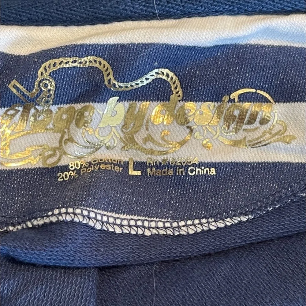 Love By Design Cropped Hoodie Jacket‎ Blue - Image 2