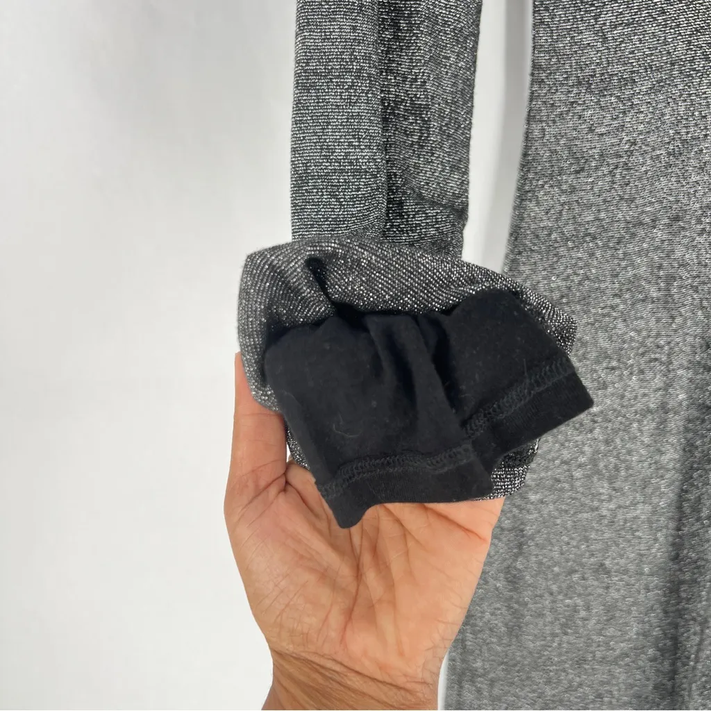 Reformation Esen Knit Dress in Chrome Sparkle Metallic Long Sleeve Party Dress - Image 6