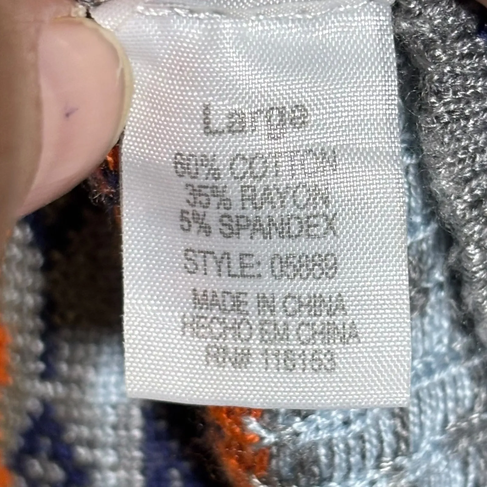 Poof Sweater Dress Knit Long Sleeve Patterned Trim Casual Comfy Large‎ - Image 5