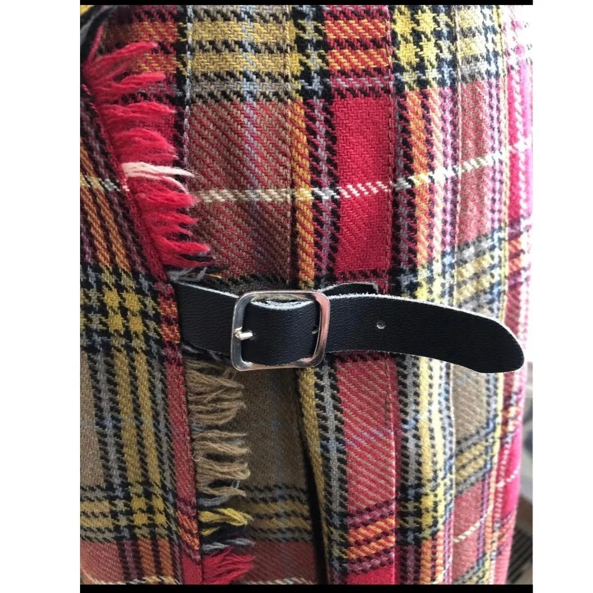 Vintage 1980s–1990s Moffat Weavers Scottish Plaid Wool Kilt Skirt Size M Red Size M - Image 9