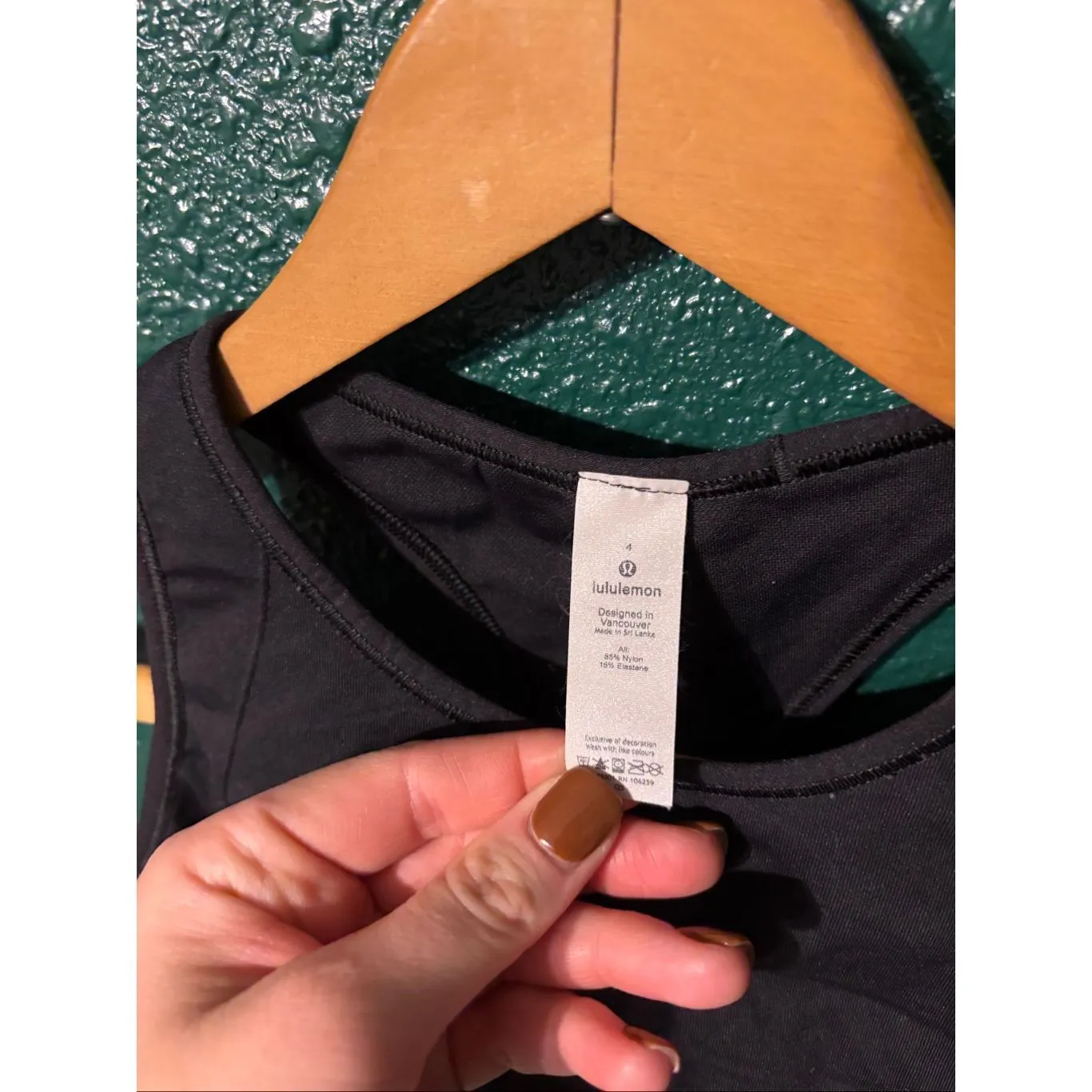 Lululemon High Neck Black Bra Size 4 - Image 2
