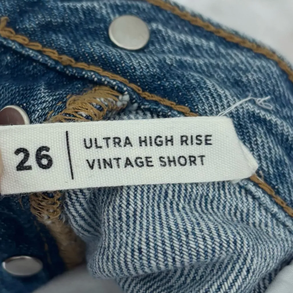 PacSun Ultra High Rise Vintage Short Distressed Jean Shorts Light Wash Denim - Image 7