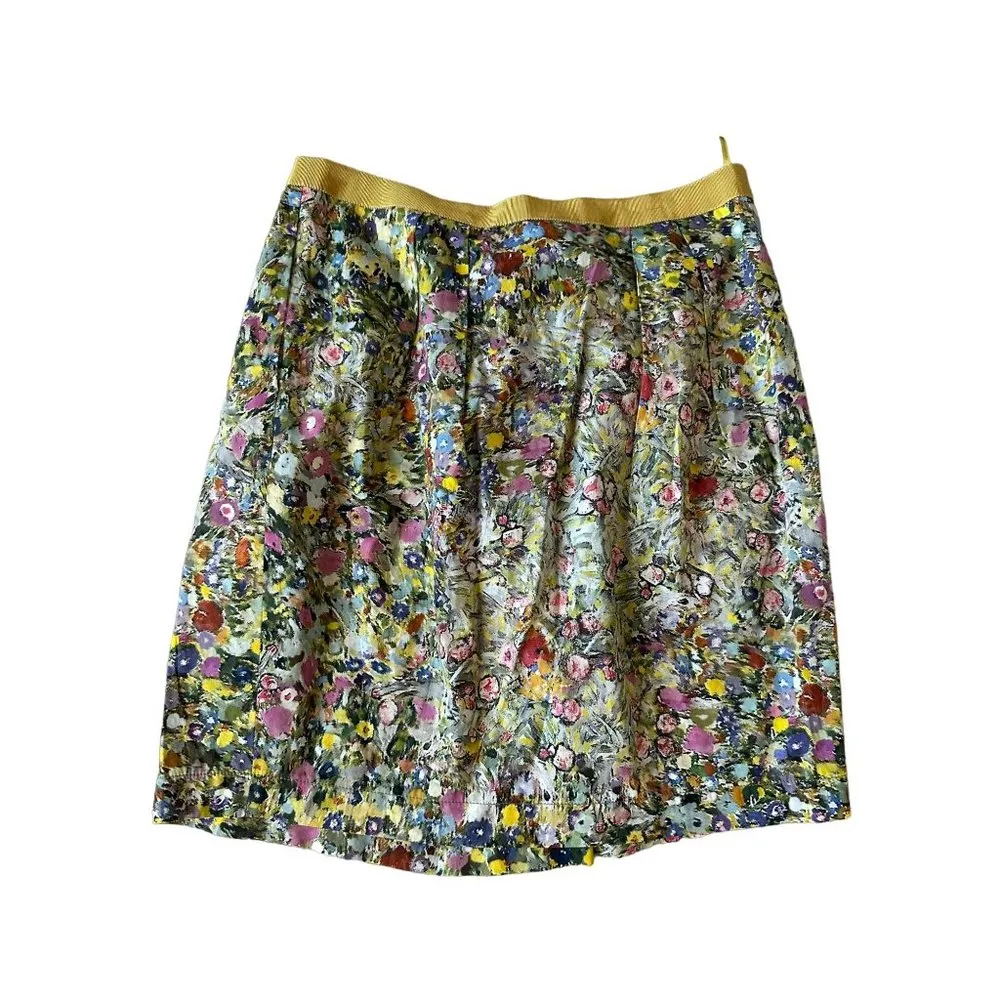 PHILOSOPHY DI ALBERTA FERRETTI Floral Button Skirt Size US 8 - Image 2