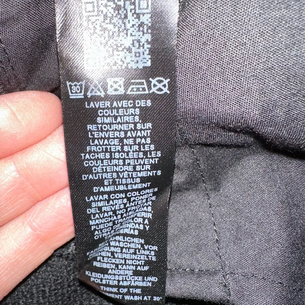 ASOS black crochet pants, elastic waist, side pockets, back pockets, pull on - Image 7