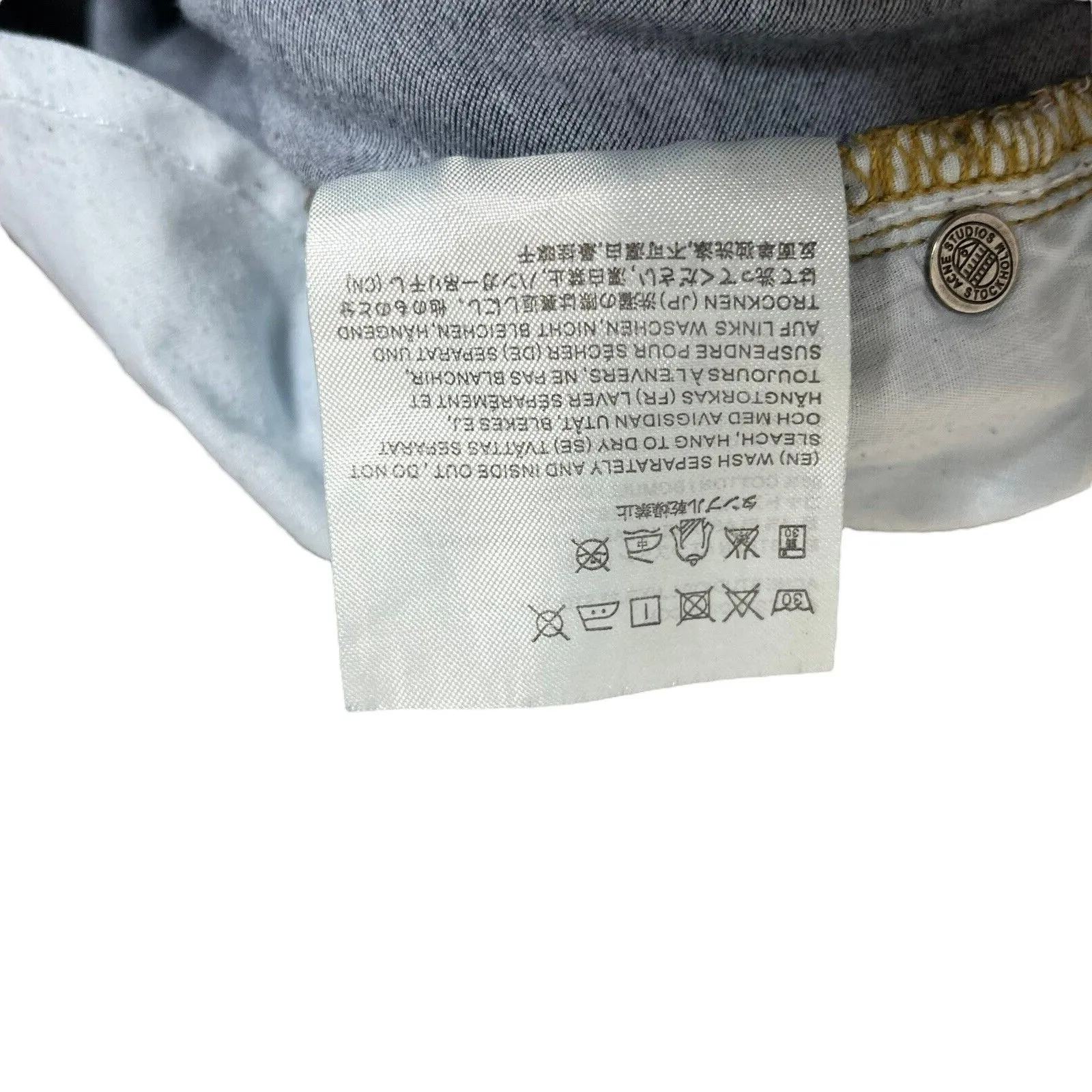 Acne Studios Jet Skinny Jeans Women’s Size 25 Eighties Blue Mid Rise Stretch Fit - Image 10