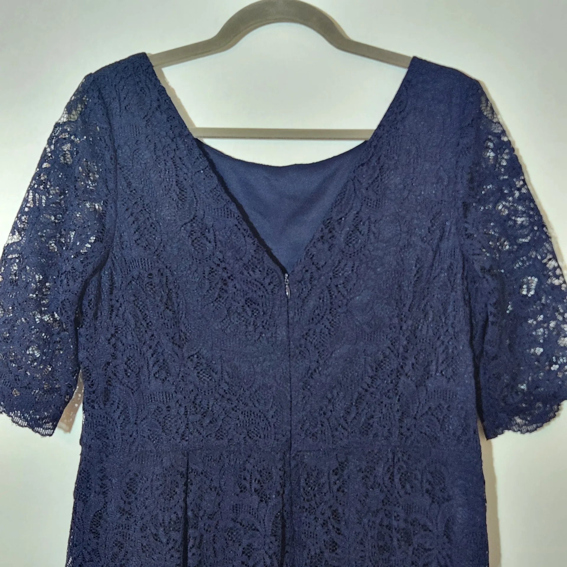 Jessica Simpson Navy Lace Dress Size 14 Navy Lace Wedding Guest Dress - Image 6