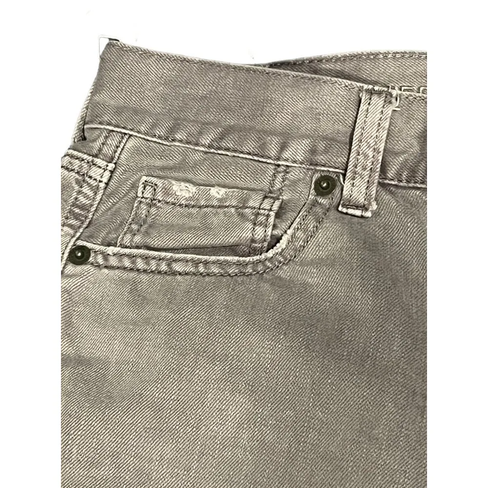 American Eagle Mom Jeans Gray Purple Color Distressed Destroyed Size 4 - Image 2