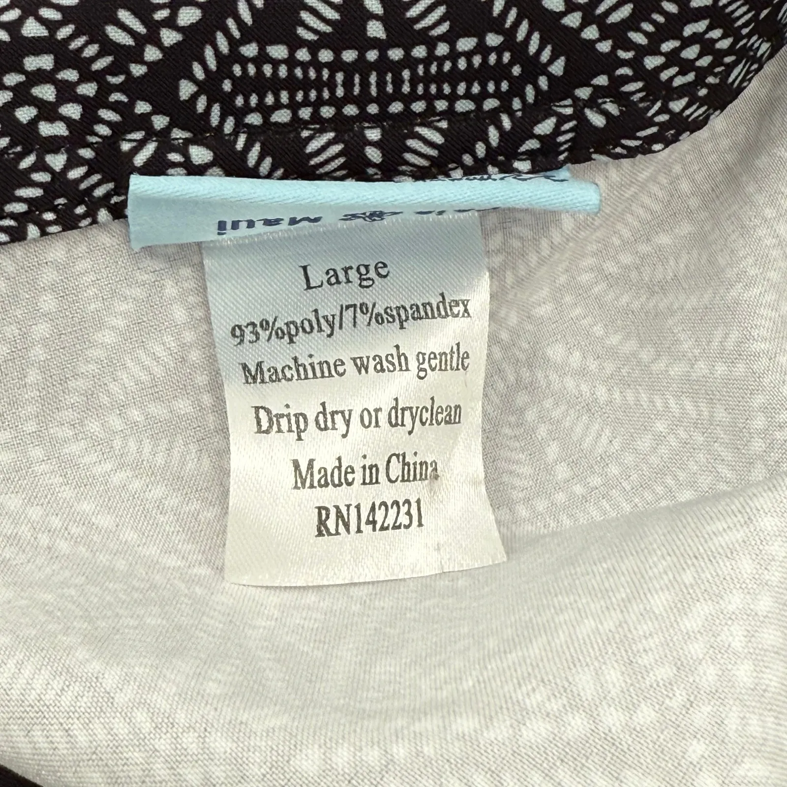 RIP SKIRT Hawaii Skirt SZ Large Stretch Beach Travel Velcro Black Surf Vacation - Image 5