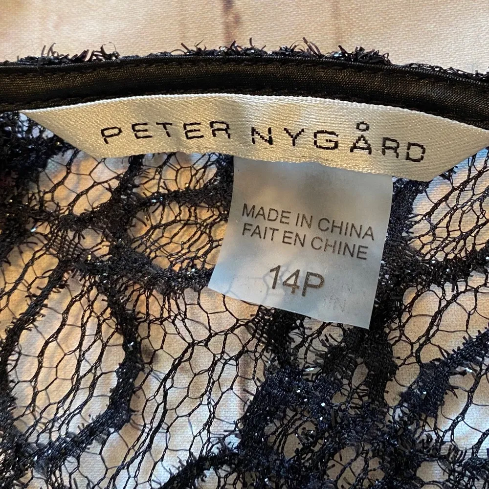 Peter Nygard Black See-Through Blouse Size 14P - Image 3