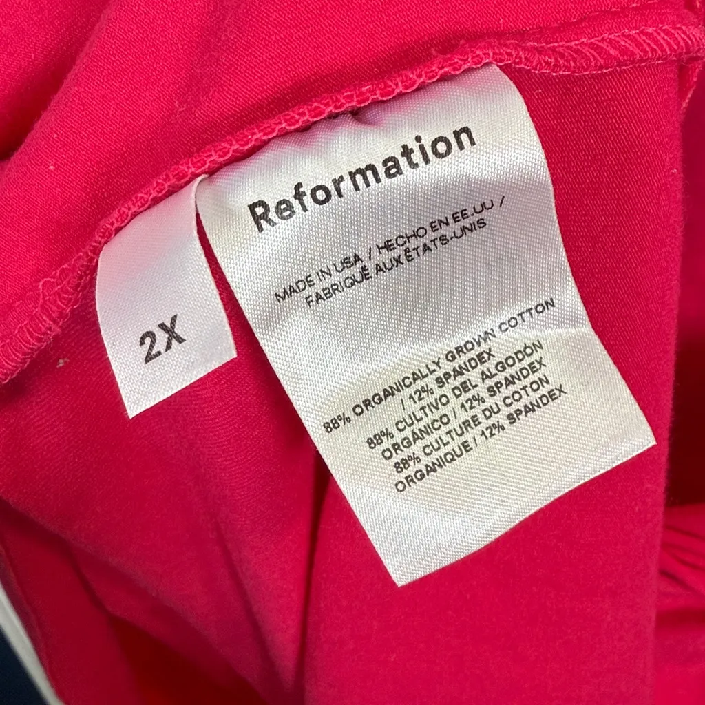 Reformation Alden Knit Sleeveless Dress in Corvette Hot Pink W2060 Plus Size 2X - Image 6