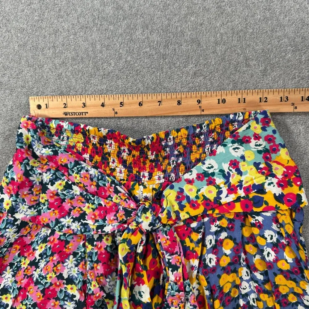 Patrons of Peace Wildflower Shorts Size Medium Tie Front Wide Leg Flowy Colorful - Image 2