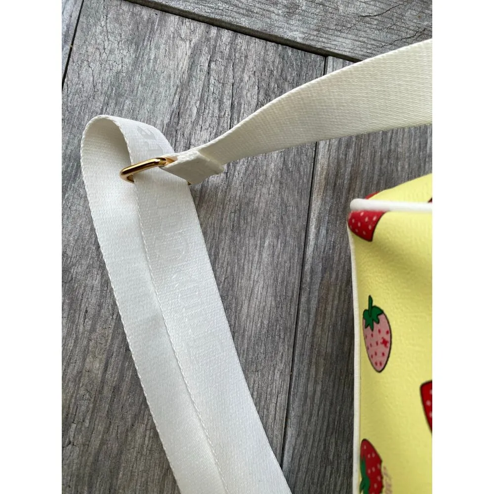 Juicy Couture | Yellow Strawberry Print Satchel Bag w/ Coin Pouch Charm - Image 7