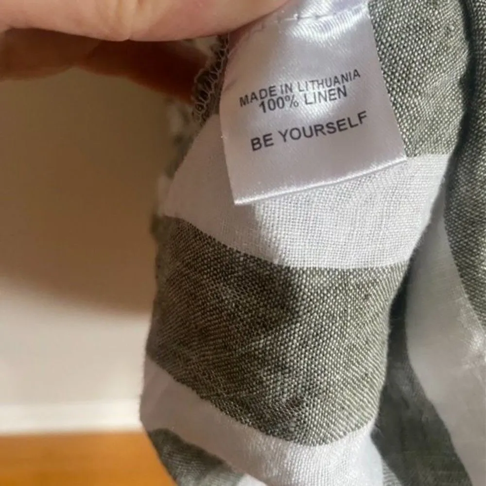 Flax Linen Striped Tank Top - Image 9